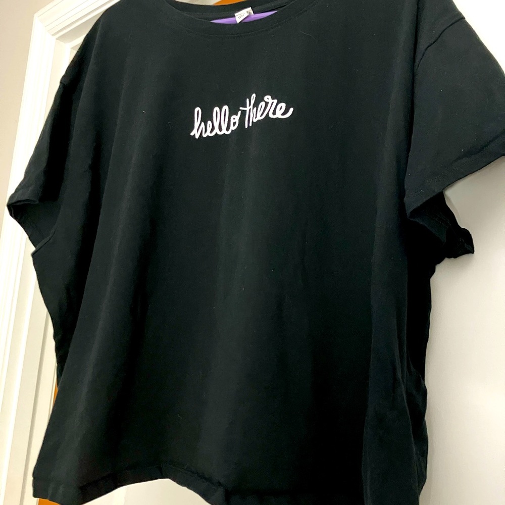 Tabitha Brown Black Cropped Tee